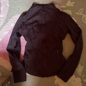 Brown lululemon define jacket full length size 4